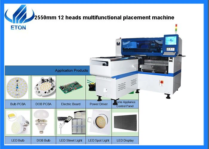 2550 mm 12 huvuden multifunktionell placeringsmaskin