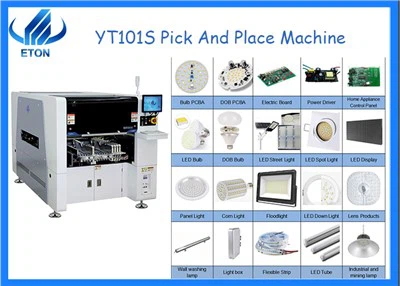10 Huvud Placering Huvud 40000 CPH Chip Mounter